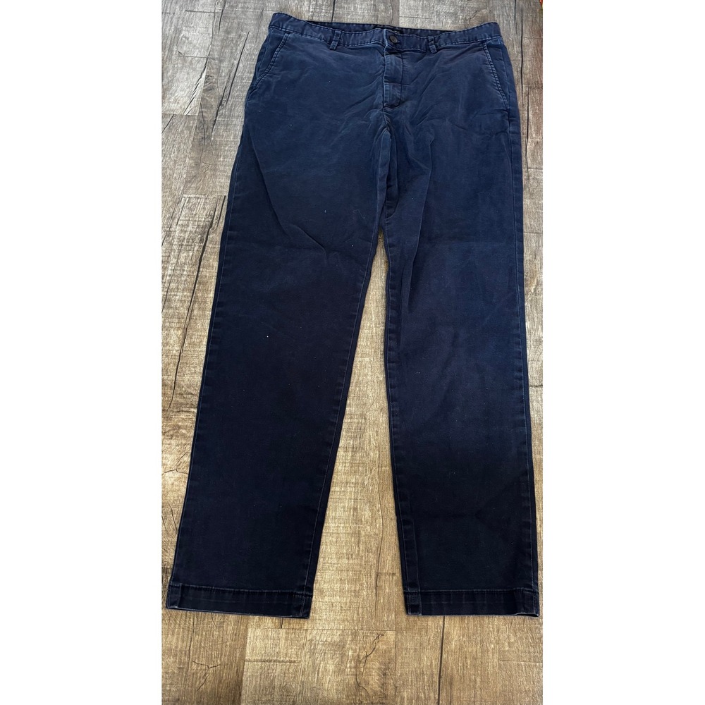 Banana Republic Mens Slim Fit Navy‎ Blue Chino Pants 35x32 Stretch Cotton